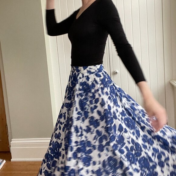 MaxMara Blue Floral Maxi Skirt - Picture 10 of 11